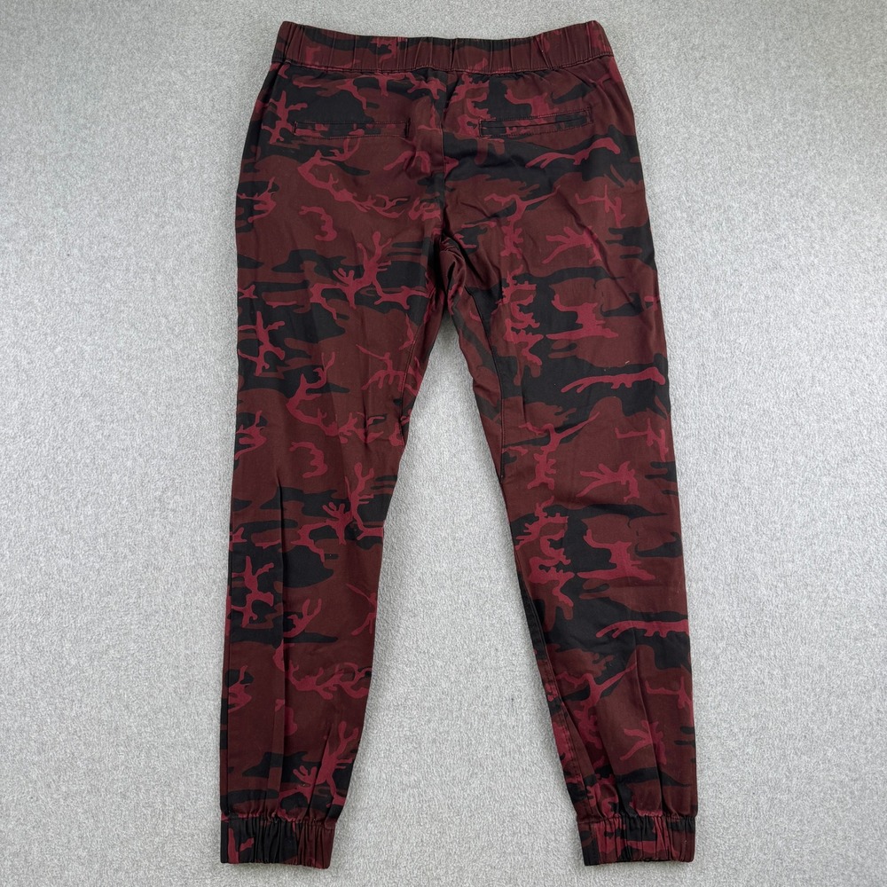 Ring of Fire Joggers Mens L Red Camo RYB0032 Camouflage Elastic Waist Drawstring - Picture 2 of 10